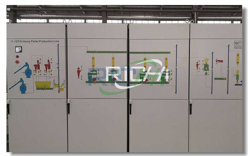 Electric control cabinet of 11-12 T/H hemp pellet production line
