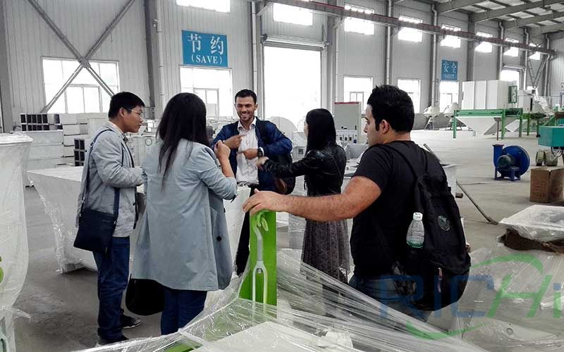 4tph Animal Pellet Feed Production Line customers visit the factory