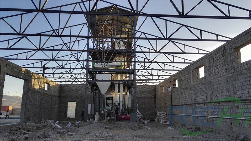 5Ton/hour poultry feed pellet mill line in Uzbekistan