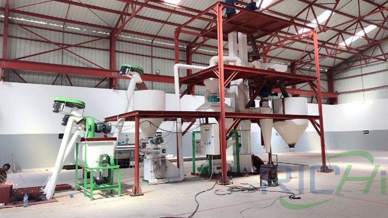 Tanzania 2tph chicken feed pellet mill line project