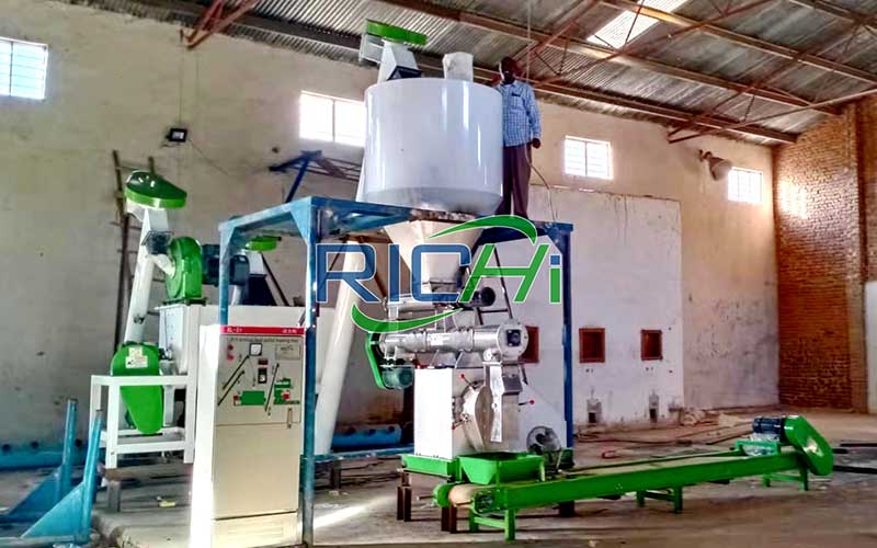 Professional Commercial Feed Production Line With a Daily Output of 50 Tons