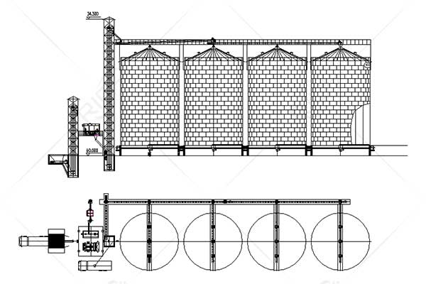 Large capacity steel silo