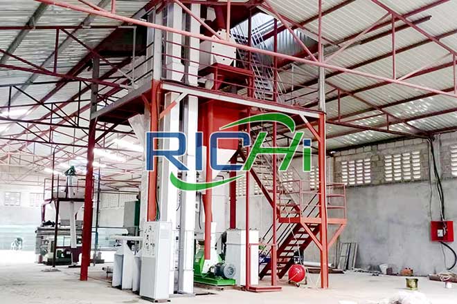 Uzbekistan 3-5t/h Powder Feed Production Processing Line & 1t/h Cattle Sheep Grass Pellet Line